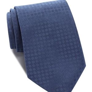 NWT John Varvatos Star USA Blue Tonal Dot Silk Tie